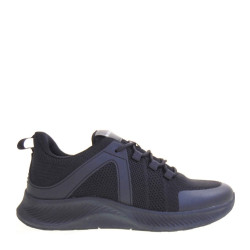 VALLEVERDE 34900 Sneaker Casual Uomo Tessuto Nero  Suola Gomma