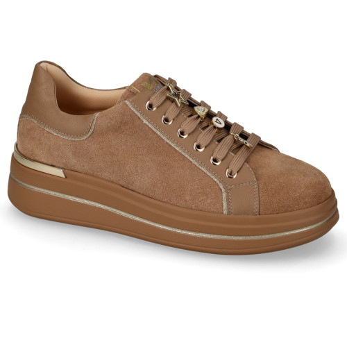 VALLEVERDE 35480 Sneaker Casual Donna Scamosciato Taupe Tacco Zeppa 5Cm Suola Gomma VALLEVERDE 35480 Sneaker Casual Donna Scamosciato Taupe Tacco Zeppa 5Cm Suola Gomma