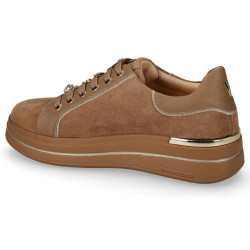 VALLEVERDE 35480 Sneaker Casual Donna Scamosciato Taupe Tacco Zeppa 5Cm Suola Gomma VALLEVERDE 35480 Sneaker Casual Donna Scamosciato Taupe Tacco Zeppa 5Cm Suola Gomma