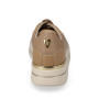 VALLEVERDE 35480A Sneaker Casual Donna Pelle Sintetica Beige Tacco Zeppa 4Cm Suola Gomma