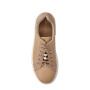 VALLEVERDE 35480A Sneaker Casual Donna Pelle Sintetica Beige Tacco Zeppa 4Cm Suola Gomma