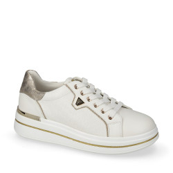 VALLEVERDE 35482L Sneaker Casual Donna Pelle Sintetica Gold Tacco Zeppa 5Cm Suola Gomma
