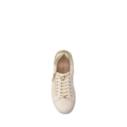VALLEVERDE 35484L Sneaker Casual Donna Pelle Sintetica Beige Tacco Zeppa 5Cm Suola Gomma