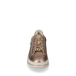 VALLEVERDE 35492A Sneaker Casual Donna Pelle Sintetica Bronzo Tacco Zeppa 5Cm Suola Gomma