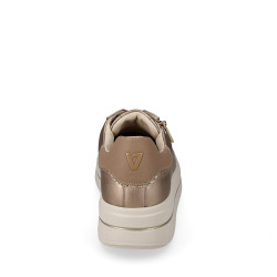 VALLEVERDE 35492A Sneaker Casual Donna Pelle Sintetica Bronzo Tacco Zeppa 5Cm Suola Gomma