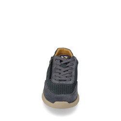 VALLEVERDE 360902 Stringate Basse Uomo Nubuk Blu  Suola Gomma