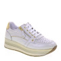 VALLEVERDE 36290 Sneaker Casual Donna Pelle Perla Tacco Zeppa 4Cm Suola Gomma