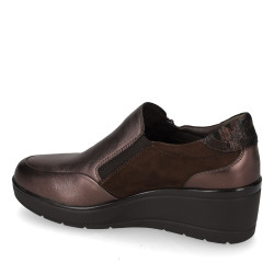 VALLEVERDE 36446 Mocassini Classici Donna Pelle Bronzo Tacco Zeppa 6Cm Suola Gomma VALLEVERDE 36446 Mocassini Classici Donna Pelle Bronzo Tacco Zeppa 6Cm Suola Gomma