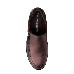 VALLEVERDE 36446 Mocassini Classici Donna Pelle Bronzo Tacco Zeppa 6Cm Suola Gomma VALLEVERDE 36446 Mocassini Classici Donna Pelle Bronzo Tacco Zeppa 6Cm Suola Gomma