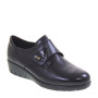 VALLEVERDE 36541 Sneaker Casual Donna Pelle Nero Tacco Zeppa 3Cm Suola Gomma