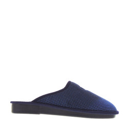 VALLEVERDE 37803 Pantofole Scendiletto Uomo Panno Blu  Suola Gomma