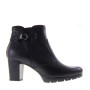 VALLEVERDE 46106 Stivaletti Casual Donna Pelle Nero Tacco Grosso 7Cm Suola Gomma