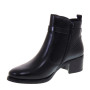 VALLEVERDE 47616 Stivaletti Casual Donna Pelle Nero Tacco Grosso 5Cm Suola Gomma Gambale Caviglia