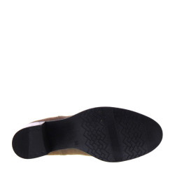 VALLEVERDE 47630 Stivaletti Casual Donna Scamosciato Tortora Tacco Grosso 6Cm Suola Gomma Gambale Caviglia