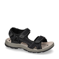 VALLEVERDE 54803 Sandali Sportivi Uomo Pelle Sintetica Nero  Suola Gomma