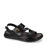 VALLEVERDE 54821 Sandali Sportivi Uomo Pelle Sintetica Nero  Suola Gomma