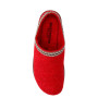 VALLEVERDE 55143 Pantofole Casa Camera Donna Lana Cotta Rosso Tacco Zeppa 2Cm Suola Gomma