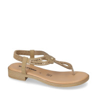 VALLEVERDE 55404 Infradito Quotidiano Donna Pelle Sintetica Cuoio Tacco Grosso 3Cm Suola Poliuretano