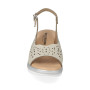 VALLEVERDE 55564 Sandali Sportivi Donna Pelle Sintetica Ghiaccio Tacco Zeppa 5Cm Suola Poliuretano