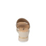 VALLEVERDE 55583 Ciabatte Sandali Donna Pelle Sintetica Gold Tacco Zeppa 6Cm Suola Gomma
