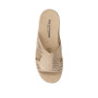 VALLEVERDE 55601 Ciabatte Aperte Donna Pelle Sintetica Platino Tacco Zeppa 4Cm Suola Gomma