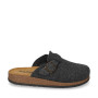 VALLEVERDE 55830 Pantofole Casa Camera Uomo Lana Cotta Antracite  Suola Gomma