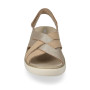 VALLEVERDE 56101 Sandali Confort Donna Sintetico Sabbia Tacco Zeppa 4Cm Suola Gomma