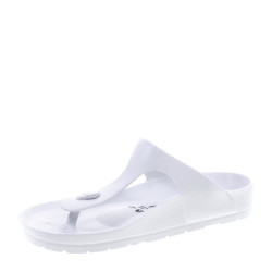 VALLEVERDE 59101 Infradito Mare Spiaggia Donna Pvc Bianco  Suola Gomma