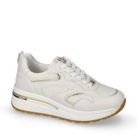 VALLEVERDE V35303Z Sneaker Casual Donna Pelle Sintetica Bianco Tacco Zeppa 5Cm Suola Gomma