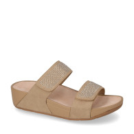 VALLEVERDE V651Z Ciabatte Sandali Donna Pelle Sintetica Taupe Tacco Zeppa 4Cm Suola Gomma