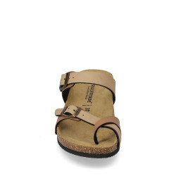 VALLEVERDE VG1395P Infradito Bio Donna Pelle Sintetica Cuoio Tacco Zeppa 4Cm Suola Gomma