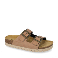 VALLEVERDE VG7800IT Sandali Ciabatte Bio Donna Similpelle Cuoio Tacco Zeppa 3Cm Suola Gomma