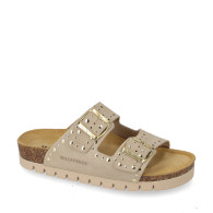 VALLEVERDE VG7809ESC Sandali Ciabatte Bio Donna Scamosciato Sabbia Tacco Zeppa 3Cm Suola Gomma