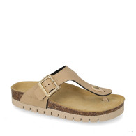 VALLEVERDE VG7830IT Infradito Bio Donna Similpelle Sabbia Tacco Zeppa 3Cm Suola Gomma