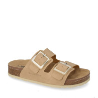 VALLEVERDE VH31801BC Sandali Ciabatte Bio Donna Pelle Sintetica Sabbia Tacco Zeppa 3Cm Suola Gomma