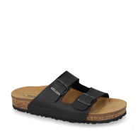 VALLEVERDE VH39900 Sandali Ciabatte Bio Uomo Pelle Sintetica Nero  Suola Gomma