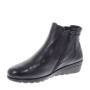 VALLEVERDE VS10312 Stivaletti Casual Donna Pelle Nero Tacco Zeppa 4Cm Suola Gomma Gambale Caviglia