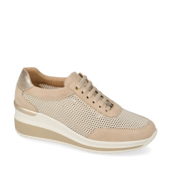 VALLEVERDE VVCA104F Sneaker Casual Donna Scamosciato Beige Tacco Zeppa 5Cm Suola Gomma VALLEVERDE VVCA104F Sneaker Casual Donna Scamosciato Beige Tacco Zeppa 5Cm Suola Gomma