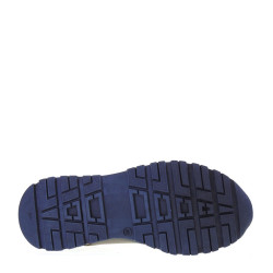 ZEN 075003 Sneaker Casual Uomo Pelle Blu  Suola Gomma Gambale Caviglia